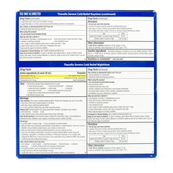 Theraflu Severe Cold Relief Value Pack Daytime & Nighttime Berry Flavor 2 - 8.3 fl oz Bottles