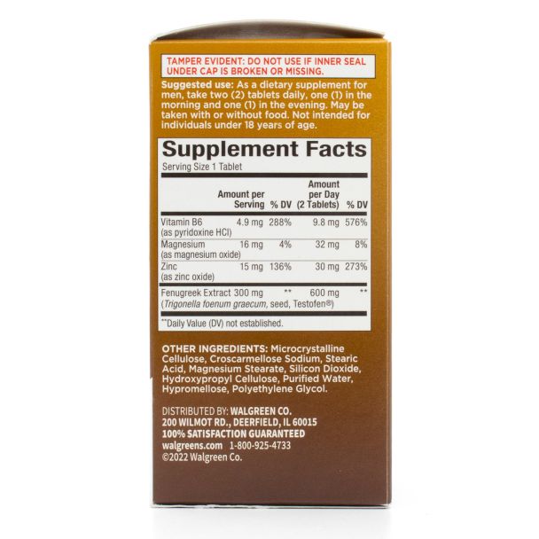 Walgreens Men's Testosterone Complex 60 Tablets (30 Day Supply)