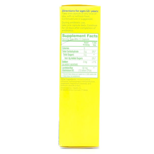 Culturelle Probiotics Health & Wellness Probiotic Supplement 50 Vegetarian Capsules