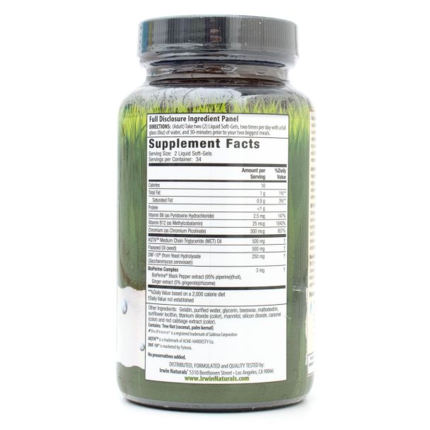 Irwin Naturals Gut-to-Brain Hunger Control 68 Liquid Soft-Gels