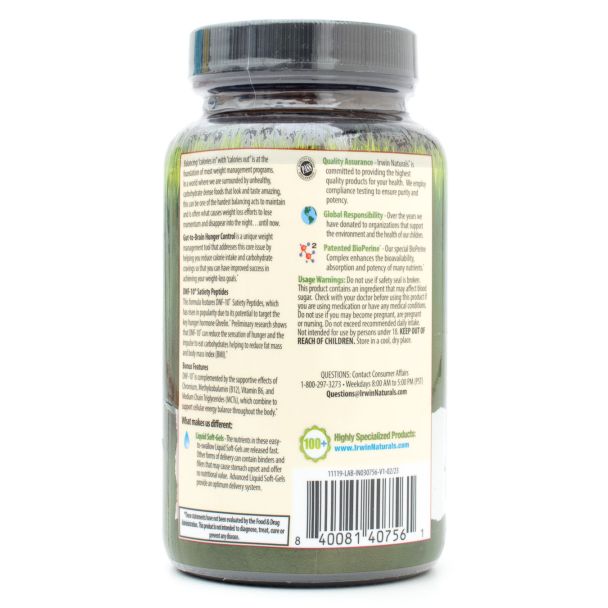 Irwin Naturals Gut-to-Brain Hunger Control 68 Liquid Soft-Gels