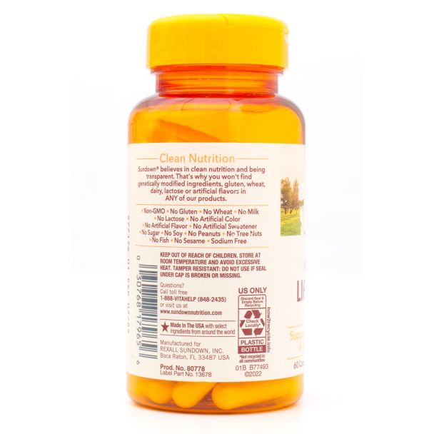 Sundown Non-GMO Alpha Lipoic Acid 600mg 60 Capsules