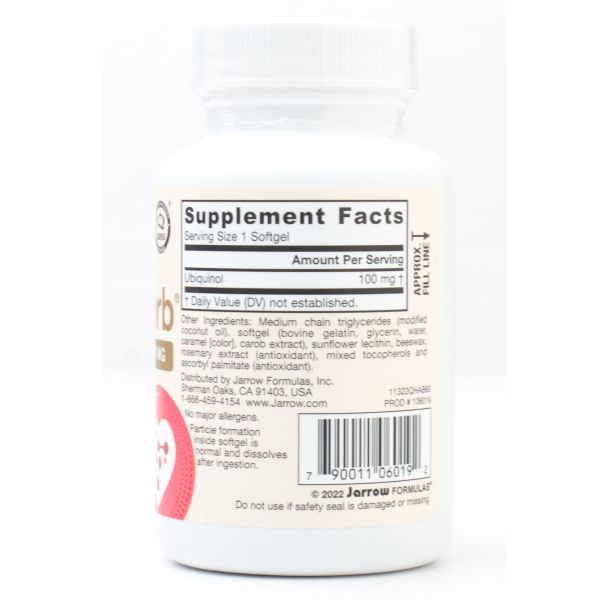 Jarrow Formulas Ubiquinol QH-absorb 100mg Max Absorbtion Heart Support 60 Softgels 
