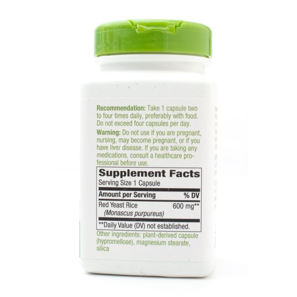 Nature's Way Red Yeast Rice 600mg 120 Vegan Capsules