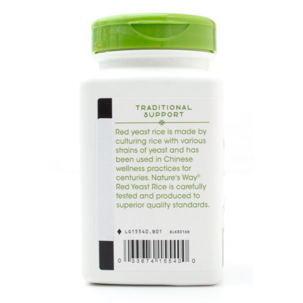 Nature's Way Red Yeast Rice 600mg 120 Vegan Capsules