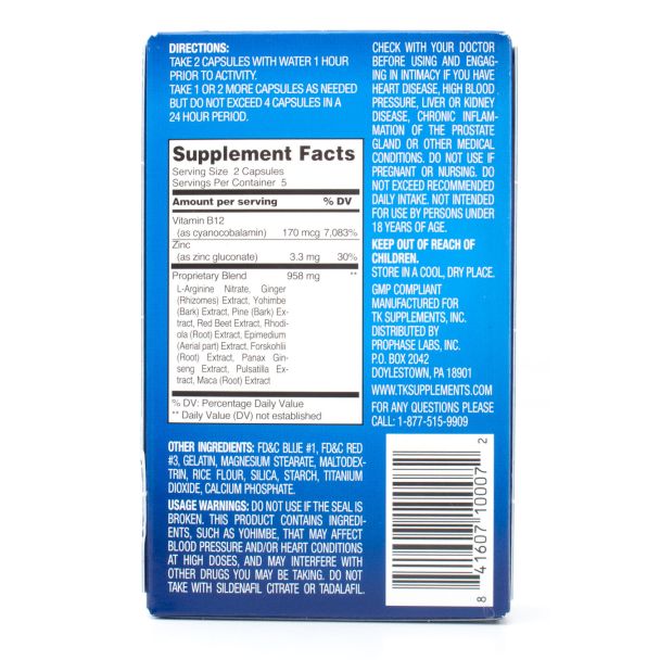 TK Supplements Legendz XL Male Sexual Enhancement 10 Capsules (5 Servings)