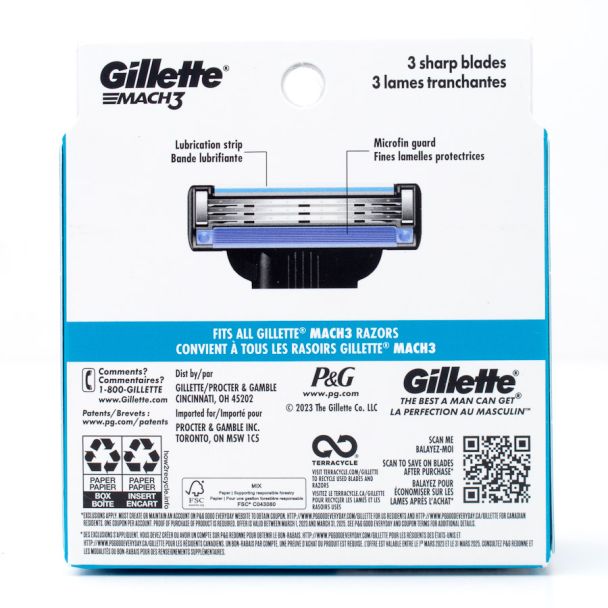 Gillette Mach3 Replacement Razor Blades 12 Cartridges