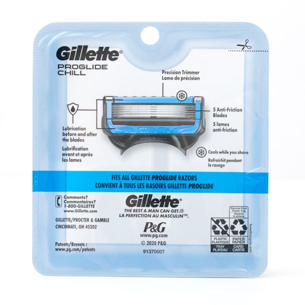 Gillette ProGlide Chill Replacement Razor Blades 4 Cartridges