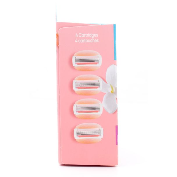 Gillette 3 Blade Comfort Glide Razor Blade Refills White Tea 4 Cartridges