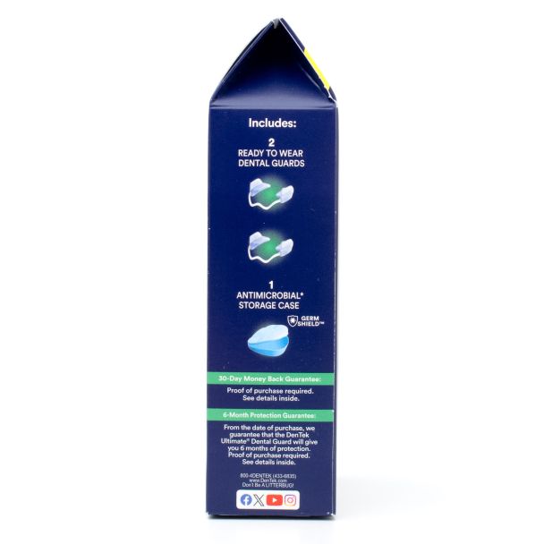 DenTek Comfort-Fit Slim Protection Dental Guard 2 Guards & 1 Storage Case