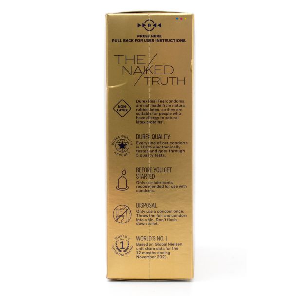 Durex Real Feel Non-Latex Regular Fit Polyisoprene Condoms 24 Count