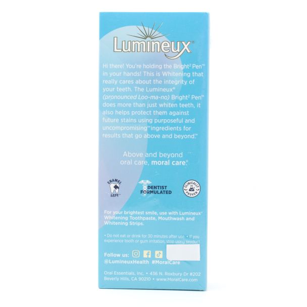 Lumineux Bright2 Pen Dual Action Stain Repellent Teeth Whitening .068 fl oz (10 - 12 Applications)