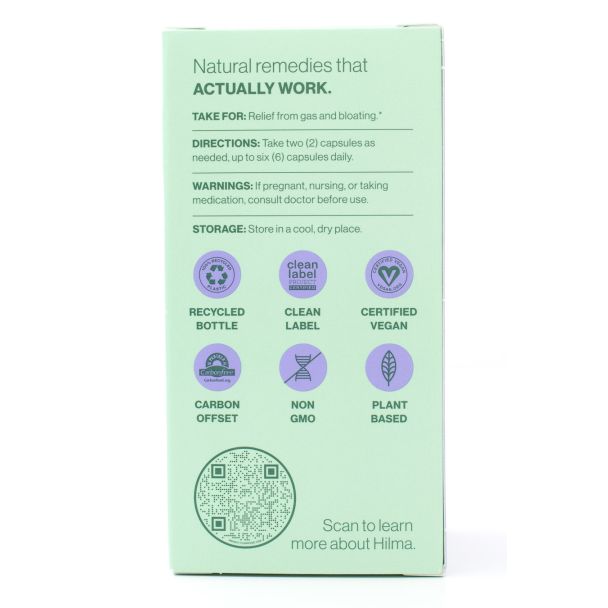 Hilma Gas + Bloat Relief Herbal Supplement 28 Capsules