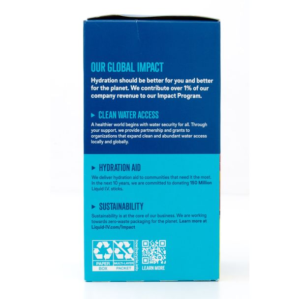 Liquid I.V. Hydration Multiplier Electrolyte Drink Mix Tropical Punch 10 - 0.56 oz On-the-Go Sticks