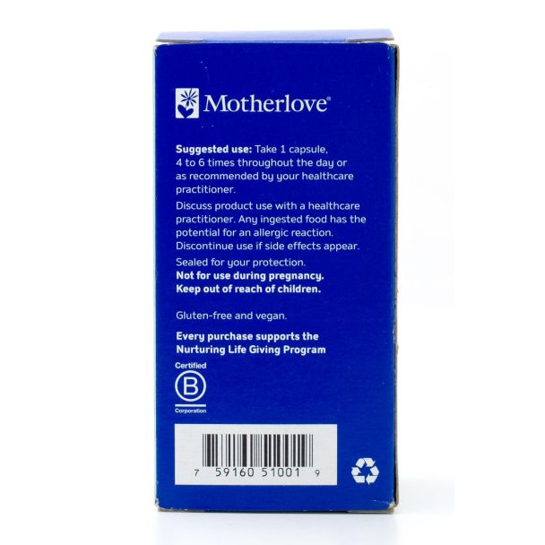 Motherlove More Milk Plus Herbal Supplement 60 Liquid Capsules