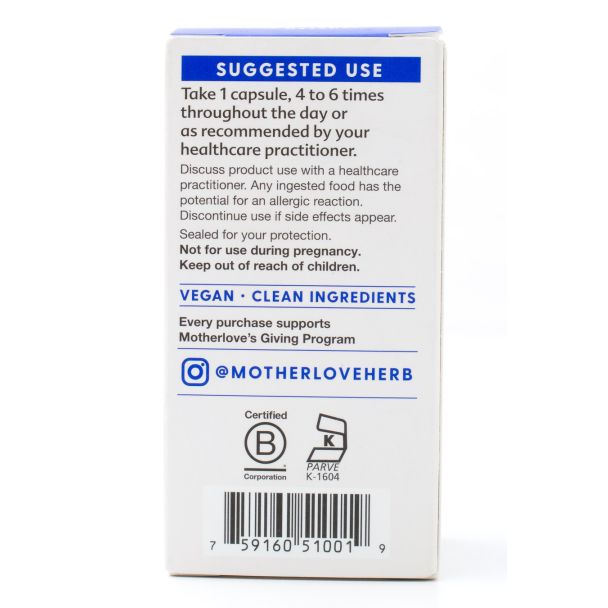 Motherlove More Milk Plus Herbal Supplement 60 Liquid Capsules