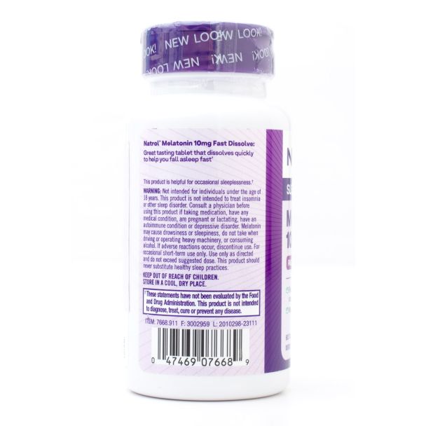 Natrol Sleep Fast Dissolve Melatonin 10mg Citrus 60 Tablets