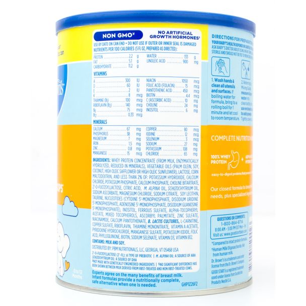 Dr. Brown's Good Start Gentle Pro Easy Digestion & Softer Poops Infant Formula 0-12 months net wt 32 oz