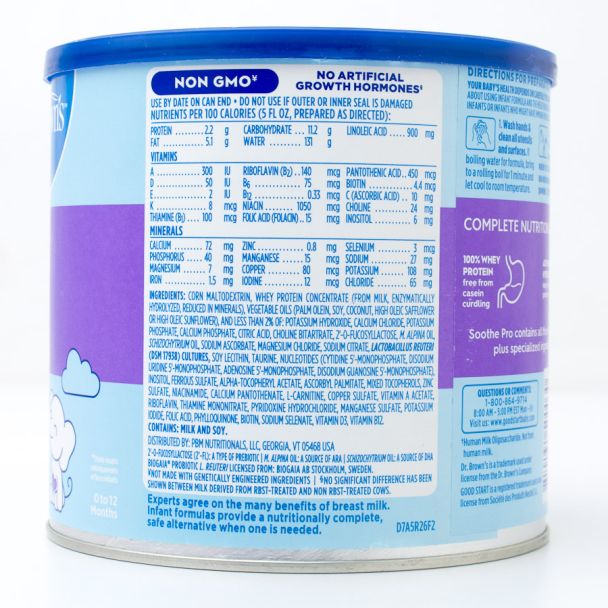 Dr. Brown's Good Start Soothe Pro Gas, Fussiness & Spit-Up Infant Formula 0-12 months net wt 19.4 oz 