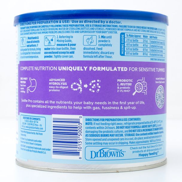Dr. Brown's Good Start Soothe Pro Gas, Fussiness & Spit-Up Infant Formula 0-12 months net wt 19.4 oz 