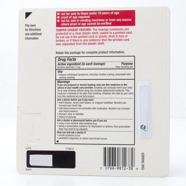 Nicorette Nicotine 2mg Stop Smoking Aid Lozenge Coated Ice Mint 80 Lozenges (4 Packages of 20)