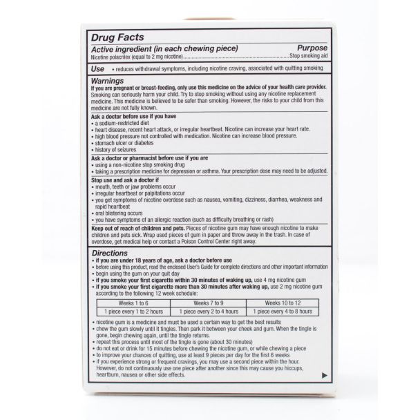 Nicorette Nicotine 2mg Stop Smoking Aid Gum Coated Cinnamon Surge 100 Pieces