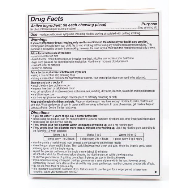 Nicorette Nicotine 2mg Stop Smoking Aid Gum Coated Cinnamon Surge Value Pack 160 Pieces