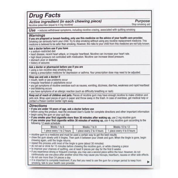 Nicorette Nicotine 4mg Stop Smoking Aid Gum Cinnamon Surge 160 Pieces