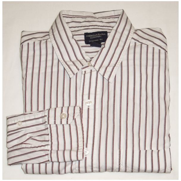 American Eagle Striped Shirt Men's Medium - M