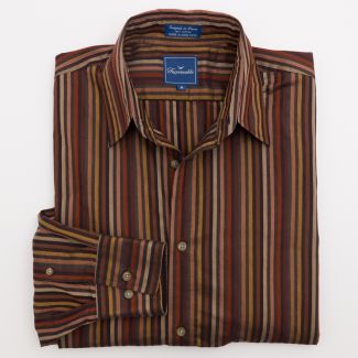 Faconnable Striped Button-Down Shirt Men's M - Medium