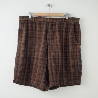 Banana Republic Plaid Linen Shorts Men's Size 36