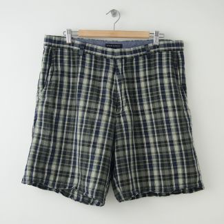 Banana Republic Plaid Linen Shorts Men's Size 38
