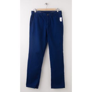NEW Gap Men's 1969 Slim Fit Denim Washed Khaki Pants in Deep Cobalt