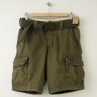 NEW Hollister Faria Beach Cargo Shorts in Olive Green