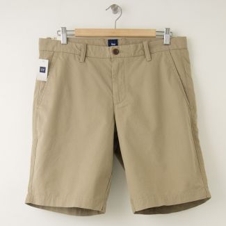 NEW Gap Flat Front 10" Short in Chino Iron Men's 33