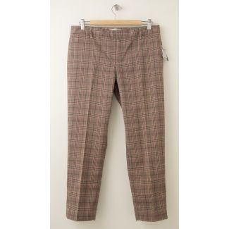 NEW Gap Slim Cropped Pants in Camel Plaid