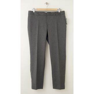 NEW Gap Slim Cropped Pants in Grey Herringbone