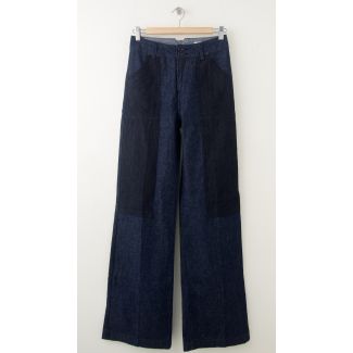 NEW Levi's Double Button Wide Leg Jeans in Premium Fabric Women's 25
