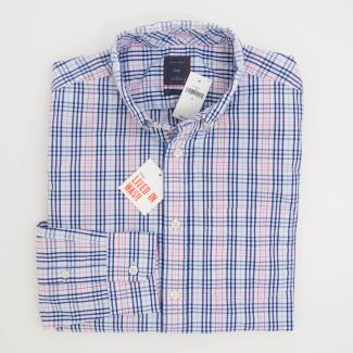 Gap Lived-In Wash Windowpane Plaid Shirt in Men's Small
