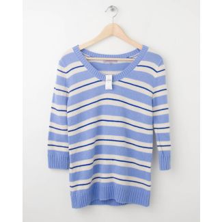 NEW Gap Striped Pullover Sweater in Marina Blue