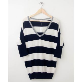 NEW Gap Striped Dolman-Sleeve Sweater in Navy Uniform