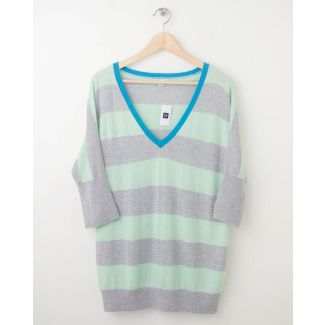 NEW Gap Striped Dolman-Sleeve Sweater in Icy Mint