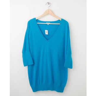 NEW Gap Solid Dolman-Sleeve Sweater in Turquoise Joy