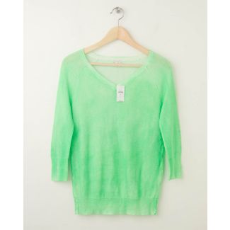 NEW Gap Neon Raglan V-Neck Sweater in Mint Green