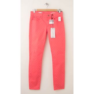 NEW Gap 1969 Polka Dot Legging Skimmer Jeans in Coral Bells
