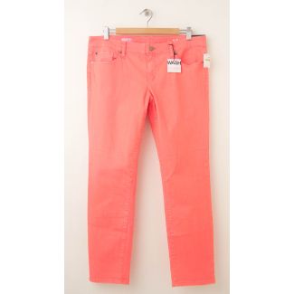 NEW Gap 1969 Always Skinny Skimmer Jeans in Neon Orange Light