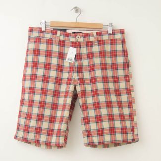 NEW Banana Republic Plaid Shorts in Russet Orange Men's 33