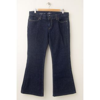 Ann Taylor Loft Modern Flare Jeans Women's 12P - Petite (hemmed)