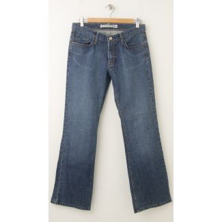 Express X2 W4 Regular Fit Low Rise Boot Leg Jeans Women's 6S - Short