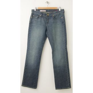 Express X2 Curvy W31 Regular Rise Straight Leg Jeans Women's 6S Short